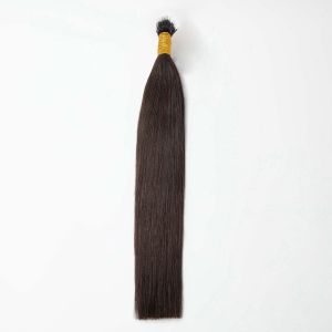 Silky Straight Nano Ring Hair Extensions #2 Black Brown Human Hair 100 Strands