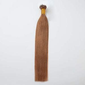 Silky Straight Nano Ring Hair Extensions #30 Light Auburn Human Hair 100 Strands