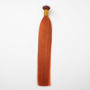 Silky Straight Nano Ring Hair Extensions #350 Ginger Human Hair 100 Strands