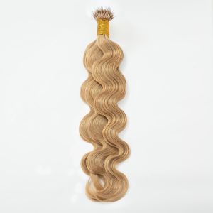Water Wave Nano Ring Hair Extensions M18/613 Human Hair 100 Strands