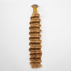 Deep Wave Nano Ring Hair Extensions #18/613 Human Hair 100 Strands