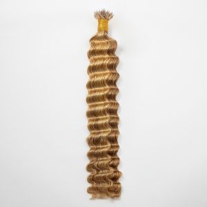 Deep Wave Nano Ring Hair Extensions #27/613 Human Hair 100 Strands