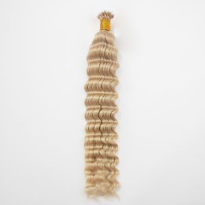 Deep Wave Nano Ring Hair Extensions #1001 Platinum Blonde Human Hair 100 Strands